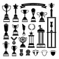Trophy icon set, illustration Royalty Free Stock Photo