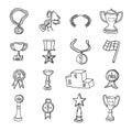 Trophy icon set, vector illustration Royalty Free Stock Photo