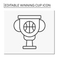 Trophy line icon