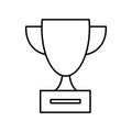 Trophy line style icon vector design