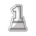 trophy number one award isolated icon