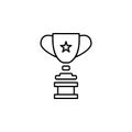 trophy outline icon. Simple vector for UI and UX, website or mobile application