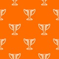 Trophy pattern vector orange