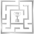 Trophy prize as award for maze problem solution