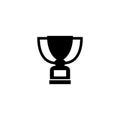 Trophy Prize, Winner Cup, Leader Award. Flat Vector Icon illustration. Simple black symbol on white background. Trophy Prize Royalty Free Stock Photo