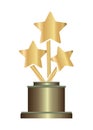 trophy stars golden film award icon