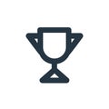 trophy vector icon. trophy editable stroke. trophy linear symbol for use on web and mobile apps, logo, print media. Thin line Royalty Free Stock Photo