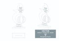 Trophy Vector Template. Recognition Trophy Award.Trophy Distinction Award.