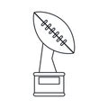 trophy winner ball shape american football outline