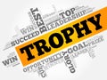 Trophy word cloud collage Royalty Free Stock Photo