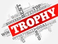 Trophy word cloud collage Royalty Free Stock Photo