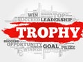 Trophy word cloud Royalty Free Stock Photo