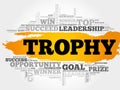 Trophy word cloud Royalty Free Stock Photo