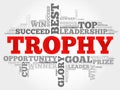 Trophy word cloud Royalty Free Stock Photo