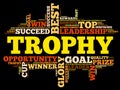 Trophy word cloud Royalty Free Stock Photo