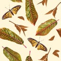 Tropial leaves pattern