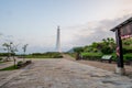 The Tropic of Cancer Marker at Hualien, Taiwan. the chinese characters mean `tropic of cancer` Royalty Free Stock Photo