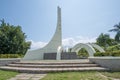 The Tropic of Cancer Marker at Hualien, Taiwan. the chinese characters mean `tropic of cancer` Royalty Free Stock Photo