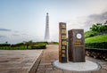 The Tropic of Cancer Marker at Hualien, Taiwan. the chinese characters mean `tropic of cancer`