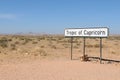 Tropic of Capricorn sign