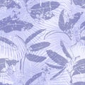 Tropic Floral Exotic Seamless Vector Pattern Royalty Free Stock Photo