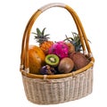 Tropic fruits in basket Royalty Free Stock Photo