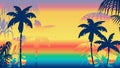 tropic hawaiian hologram background postal card3 Royalty Free Stock Photo