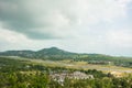 Tropic island Samui, sea and airport, Thailand panorama viewpoint view