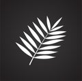 Tropic leaf on black background for graphic and web design, Modern simple vector sign. Internet concept. Trendy symbol for website Royalty Free Stock Photo