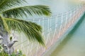 Tropic rope bridge Royalty Free Stock Photo