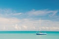Tropic sea idyll. Water entertainment antigua st.johns all inclusive. Idyllic scene tropical vacation seaside. Motor Royalty Free Stock Photo