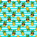 Tropic seamless pattern in cartoon trendy style.