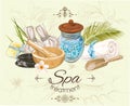 Tropic style spa banner Royalty Free Stock Photo