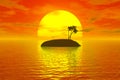 Tropic sunset Royalty Free Stock Photo
