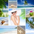 Beach collage Royalty Free Stock Photo