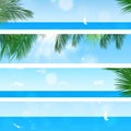 Tropica Beach Banners Royalty Free Stock Photo