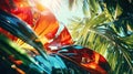 Tropical Abstract Low Angle Shot Background