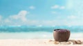 A Tropical Acai Bowl on Beach Royalty Free Stock Photo