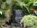 Tropical Asian Garden Fountain Statue Royalty Free Stock Photo