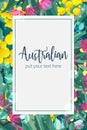 Tropical austalia design vector leaves and flowers