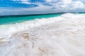 Tropical background view from Boracay island at Puka beach Royalty Free Stock Photo