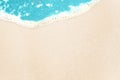 Tropical background with white sea beach sand and blue surf texture background Royalty Free Stock Photo