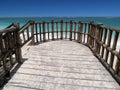 Tropical balcony with sea view Royalty Free Stock Photo