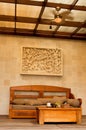 Tropical Bali Themed Living Room Royalty Free Stock Photo