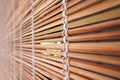 Tropical bamboo wood blinds backgrond Royalty Free Stock Photo