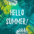 Banner with \'Hello summer\
