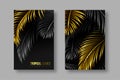 Tropical banners with palm leaves