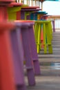 Tropical Bar Stools Royalty Free Stock Photo