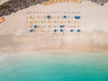 Tropical beach aerial top view in the Canary Islands Royalty Free Stock Photo