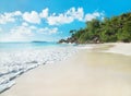 Tropical beach Anse Georgette, island Praslin, Seychelles Royalty Free Stock Photo